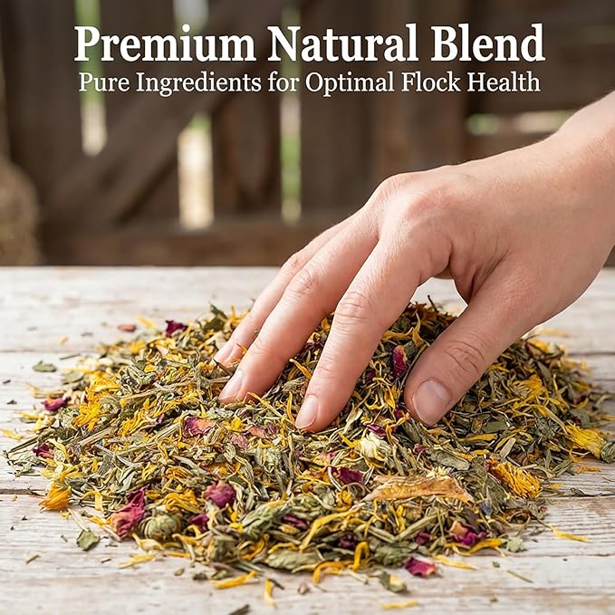 MAQIHAN Chicken Nesting Herbs - 10oz Dried Herbs & Flowers Mix for Coop Bedding, Natural Chicken Treats to Support Egg Laying, Feather Quality & Hen Wellness, Vacuum Sealed