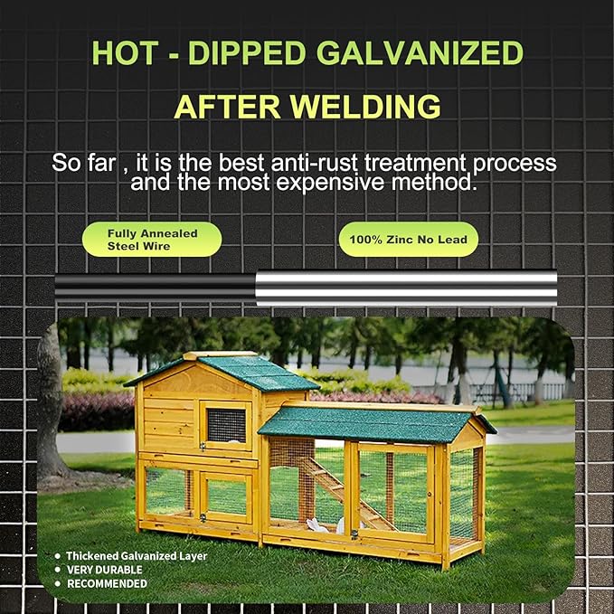 Hardware Cloth 4'' x 30' 1/4 in Galvanized Wire Mesh Roll (23 GA) Chicken Wire Fence Roll for Chicken Pen/coop Fences, Screen mesh, Rabbit/Snake Fences, Poultry enclosures, Handicraft Making, etc.