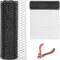 36'' x 150' Black Chicken Wire Mesh Fence, 19 Gauge Galvanized Poultry Netting and 1 inch Garden Mesh Fence Roll, Chicken Wire for Floral Arrangements/Crafts/Farm/Livestock/Pet Protection