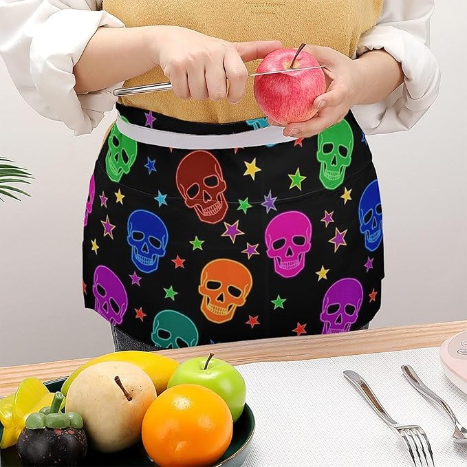 Unisex Half Waiter Waist Short Apron Waterproof Chef Works Waitress Aprons