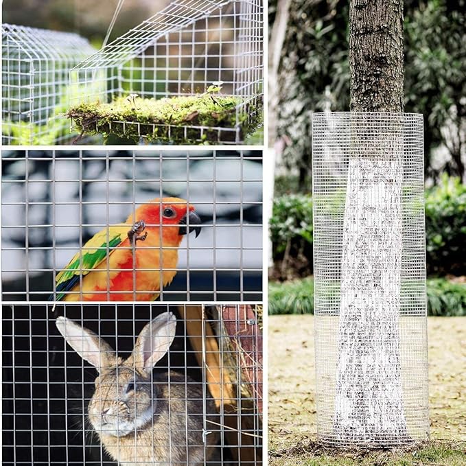 Fencer Wire 19 Gauge Hot-Dipped Galvanized Hardware Cloth with Mesh Size 1/2" x 1/2" for Chicken Coop/Run/Cage/Pen/Vegetables Garden and Home Improvement Project (i. 3 ft. x 50 ft.)