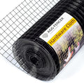 36in x 50ft Black Hardware Cloth 1 inch 16Ga PVC Coated Wire Mesh Vinyl Coated Fence, Welded Metal Chicken Wire Fencing Roll, Garden Plant Fencing, for Chicken Coop and Home Improvement