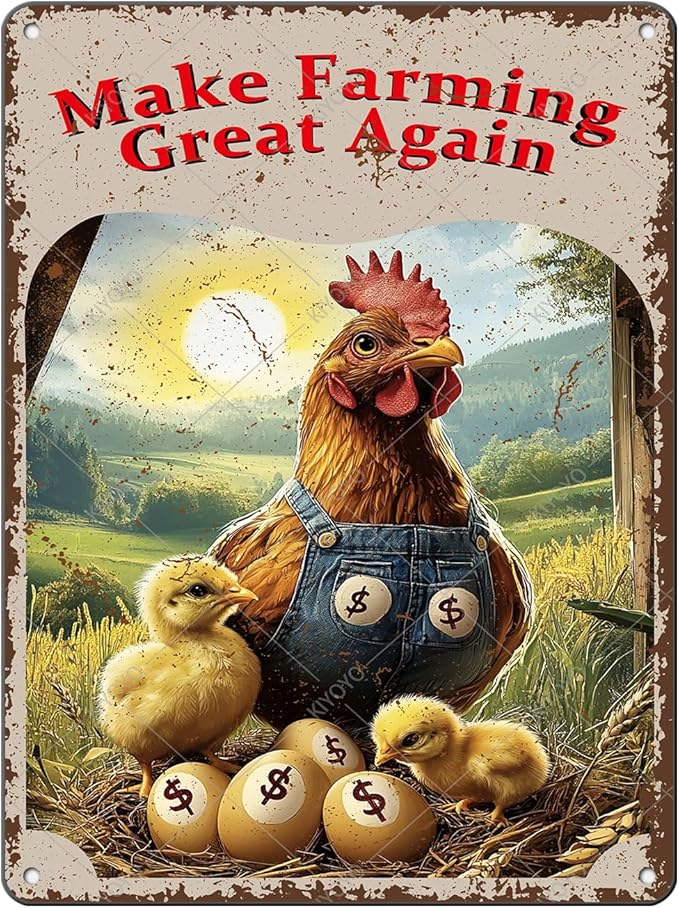 Make Farming Great Again Chicken Coop Signs Rustic Farmhouse Chicken Coop Farmers Market Decor Backyard Poultry Lovers 16x12 Inch