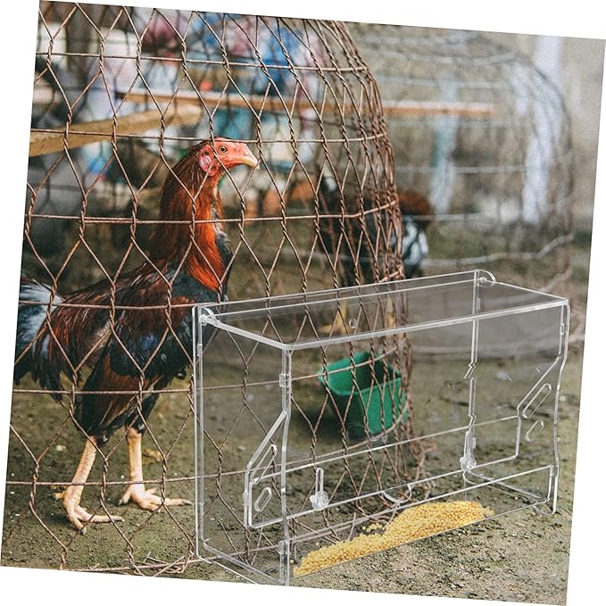 Milisten Automatic Chicken Feeder Bowl Lid Dish Holder View No Waste Chicken Feeders for Poultry