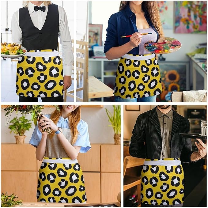 Server Waitress Waist Apron Cooking Kitchen Restaurant Aprons for Women Men