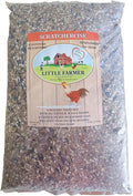 SCRATCHERCISE Premium Chicken Poultry Free-Range Scratch Treat Mix | Wheat, Milo, Peas, Sunflower, Safflower, Flax, Mealworms (25 lbs)