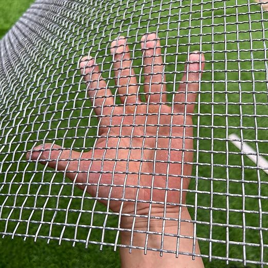 16 Gauge Strong Galvanized Woven Mesh 40"X24" 1/3" Mesh(About 0.32")|Delivered Flat|Poultry Cage Netting -Anti-Rodent Steel Mesh Crimped Mesh Snake Fence Chicken Wire Fencing-Corrugated Wire