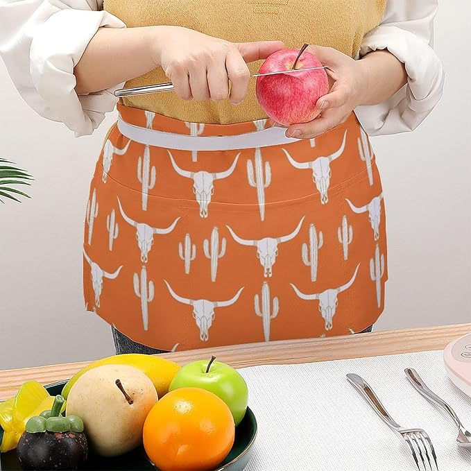 Server Waitress Waist Apron Cooking Kitchen Restaurant Aprons for Women Men