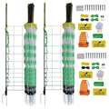2 Pack Premium Electric Semi-Rigid Fence Netting 35.4"H x 65.6'L, Pre-Assembled Posts Raised to 47.2"H, Can Add Additional Polywire to Ensure Safety for Backyards,Homesteads,Gardens,Farms,and Ranches