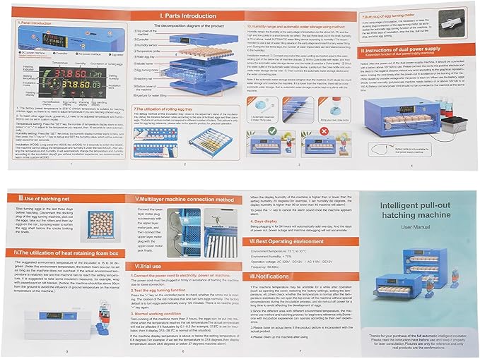 Incubators For Hatching Eggs, 192 Egg Hatching Incubator Automatic Chicken Incubators Egg Incubator With Automatic Turner And Automatic Humidity
