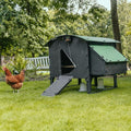 Plastic Chicken Coop 25yr Lifespan - Large Lodge Chicken Coop for 8 Chickens Or 15 Bantams | Suitable for Large Hens & Ideal for Broody Chickens & Chicks | Low Hen House for Poultry with Nesting Box