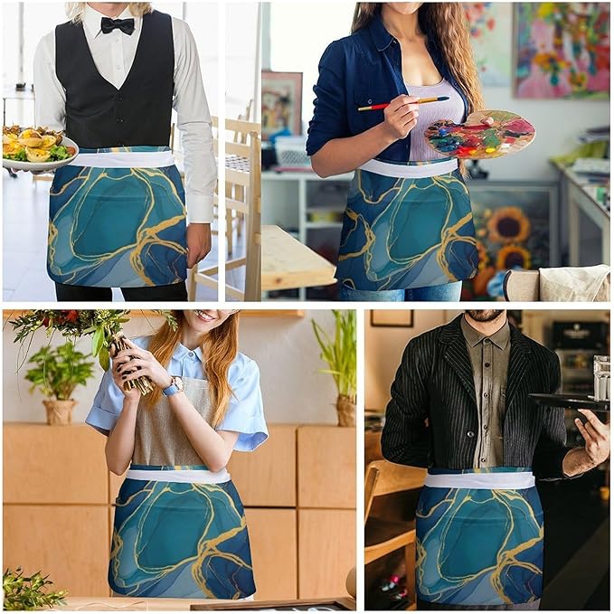 Server Waitress Waist Apron Cooking Kitchen Restaurant Aprons for Women Men