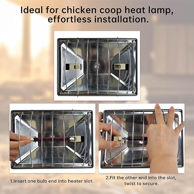 JUSONEY 250WBrooder Heater Replacement Bulb, 4000-5000 Hours Work, Brooder Heater for Chicks or Pets, Accessories