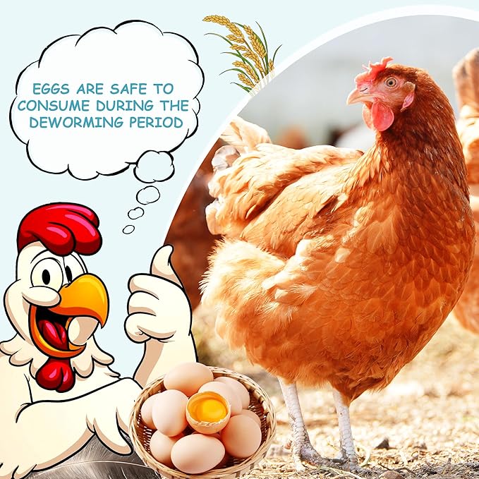 Chicken Dewormer - 120 Tablets All-Natural Formula, US-Made Chicken Dewormer Supplies For All Ages and Sizes to Relieve and Prevent Worms in Laying Hens, Chicks, Roosters, Turkeys, and Other Poultry