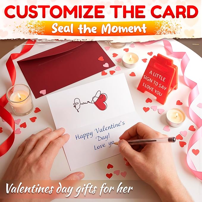 A Little Sign to Say I Love You – Love Sign, Romantic Valentine's Day Gifts, Anniversary, Wedding and Birthday, Cute Desk Decor, Durable Plastic | Gifts for Boyfriend, Girlfriend, Fiance, Him and Her