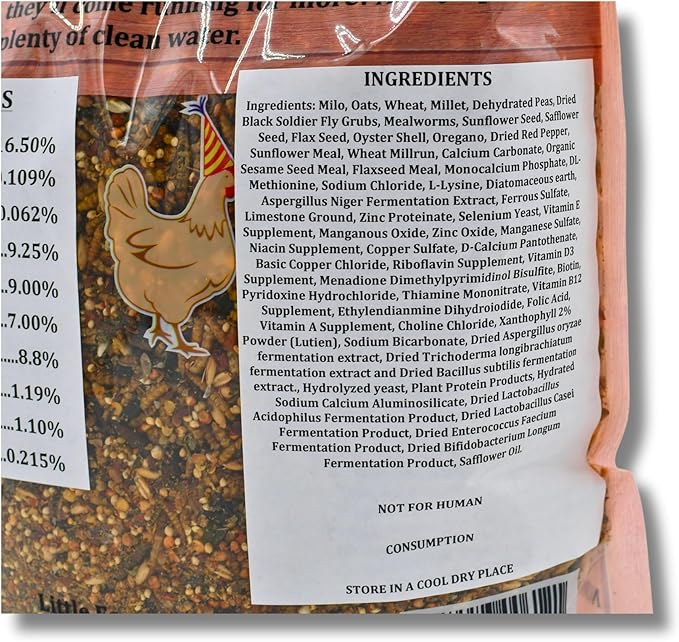 Chicken Fun-DOO Non-GMO, Soy-Free Chicken Treat | Premium Poultry Mealworm, Vegetable & Herb Mix (5 lbs)