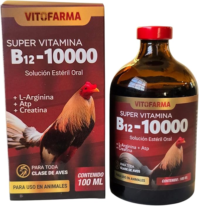 B-12 10000 Oral Liquid Supplements Roosters, Chickens, Poultry Vitamins Natural Product - 100 ml Health Support for Roosters
