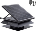 Smart Hybrid Solar Attic Exhaust Fan Pro–USA Engineered with German Tech, 2850 CFM 50W Solar Panel, 40-104℉ Thermostat, Cool & Dehumidify up to 4000 ft². Weatherproof Roof Vent for Home, Shed
