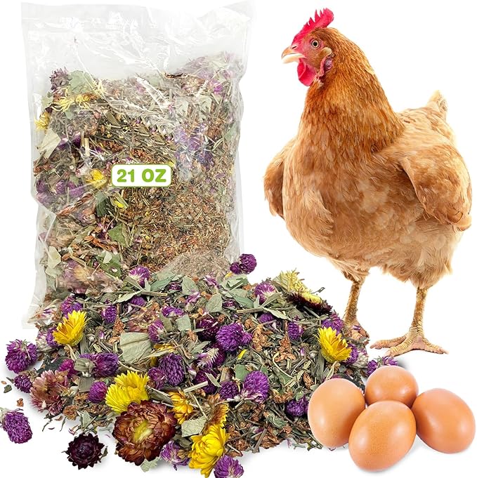 Hamiledyi 21 oz Chicken Nesting Herbs Natural Nesting Box Herbs Aromatic & Fresh for Coop & Nest Boxes Natural Dried Herbs for Laying Hens & Chicks Increase Egg Production