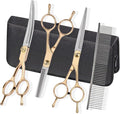 Fcysy Dog Grooming Kit for Cat Dog (Gold 5 Pcs)