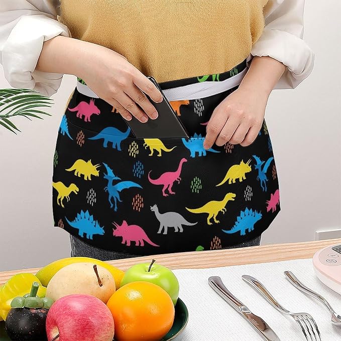 Server Waitress Waist Apron Cooking Kitchen Restaurant Aprons for Women Men
