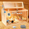 Chick Brooder Box,Brooder Box for Chicks,24" Lx16 Wx15 H, Ducks,Chicken Coop,Quail Cage,Quail coop,2 Washable Liners，Adjustable Temperature Control