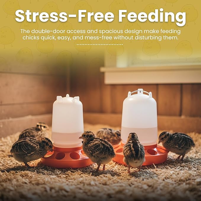 Chicken Brooder Box for Chick Starter Kit - 45" Brooder Box for Chicks - Large Chicken Brooder and Pet Tent - Brooder Box with Feeder, Waterer, and Cleaner - Chicken Box for Indoor Use
