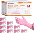 Schneider Nitrile Exam Gloves, 4-mil Medical Gloves Disposable Latex Free, Powder Free, Food Safe Glove for Examination