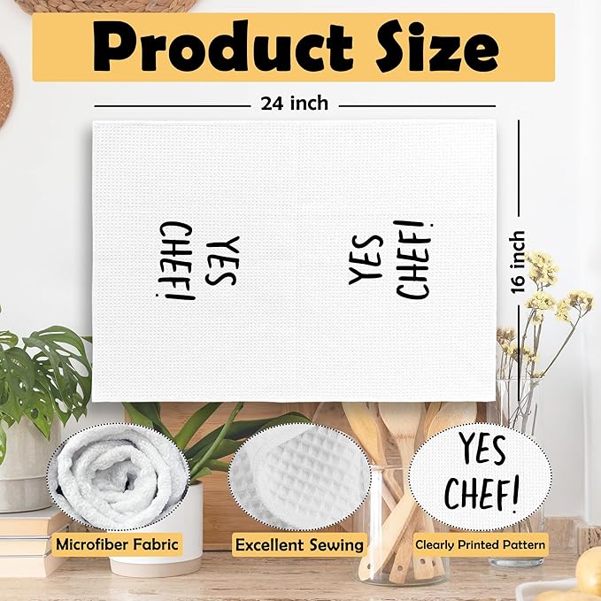 Chef Gifts Kitchen Towels, Cooking Lover Hand Towel for Kitchen Decorative Tea Towels, Chef Gift for Men Women, Kitchen Decor, 16x24 Inch