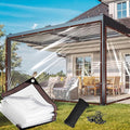18x24FT Clear Tarps Heavy Duty Waterproof, Clear Vinyl Tarp with Grommets and Elastic Ball Rope, 3FT 4FT 5FT 6FT 7FT for Outdoor Patio Enclosure Greenhouse Chicken Coop Cover