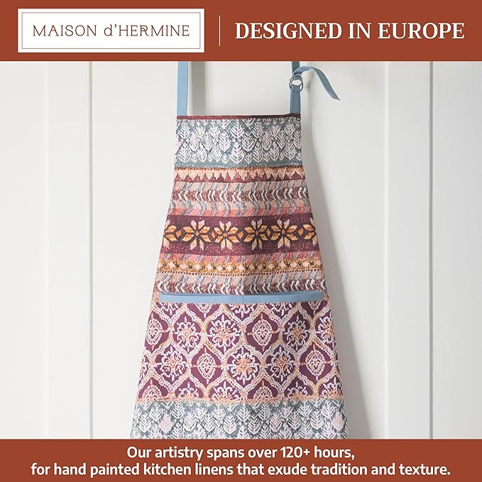 Maison d' Hermine 100% Cotton Apron for women with Pocket Kitchen Chef Apron for Men Cooking Easter Decorations