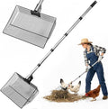 Chicken Poop Scooper, Litter Coop Scoop Rake Sand Sifting Shovel with Adjustable Long Handle (37" to 78"), Cleaning Tools Accessories for Chicken Coops & Farm Animals