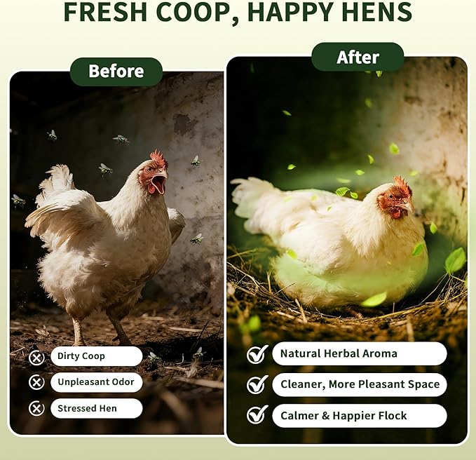 Chicken Nesting Herbs 32 oz – 11 Natural Dried Herb Blend with Marigold for Chicken Coop & Roost Refresh, Nesting Box & Dust Bath, Supports Natural Nesting Behavior