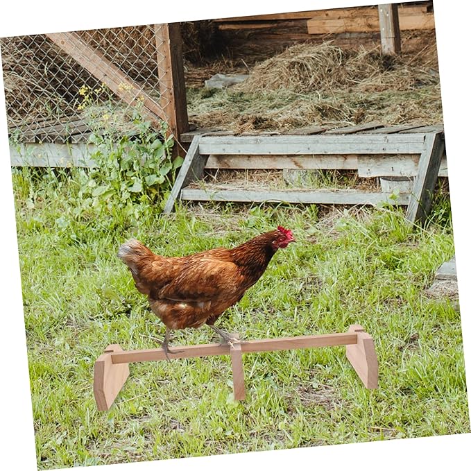 Milisten Wooden Chick Perch Stand for Chickens and Parrots Multi-Functional Roosting Bar for Coop Easy to Install for All Breeds and Ages