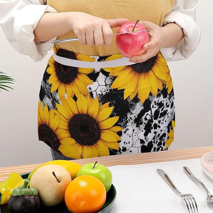Unisex Half Waiter Waist Short Apron Waterproof Chef Works Waitress Aprons