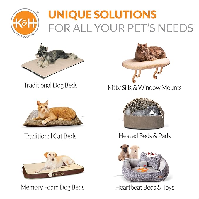 K&H Pet Products Thermo-Chicken Heated Pad Black Small 18.5 X 12.5 Inches