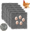 Hamiledyi Chicken Nesting Pads 6 Pcs Washable and Reusable Nesting Pads for Chicken Coop Artificial Grass Rug Carpet Synthetic Turf Mat Garden Lawn Bedding for Chicken Hen Small Pets(Grey, 12"x12")