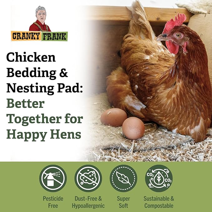 Chicken Bedding 115 Usable Liters, 30 LB - All Natural, Dust-Free, Odor-Controlled Coop Bedding for Chickens and Pets - Super Absorbent, Low Waste & Eco-Friendly