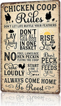 Funny Chicken Coop Metal Signs-Metal Sign Chicken Coop Accessories Posters Wall Art for Farmhouse Kitchen Home Decor 8x12inch