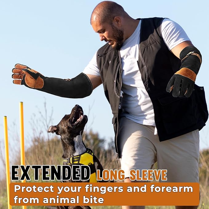 HLDD HANDLANDY Animal Handing Gloves- Bite Proof, Puncture & Scratch Resistant for Safe Handling