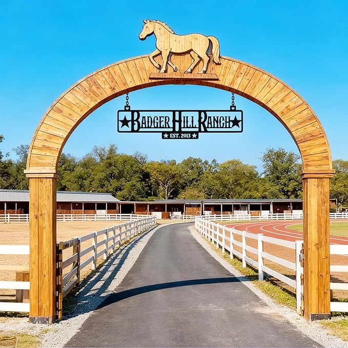 Personalized Farm Sign, Custom Ranch Sign, Custom Farm Metal Signs Outdoor, Customized Family Name Metal Signs for Farms, Ranch, Barn, Farmhouse, Housewarming Rancher Gifts