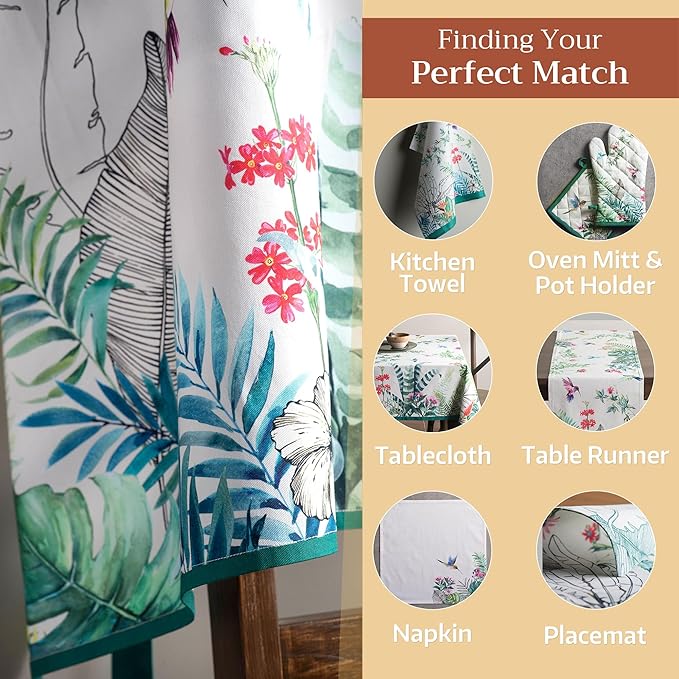 Maison d' Hermine 100% Cotton Apron for women with Pocket Kitchen Chef Apron for Men Cooking Easter Decorations
