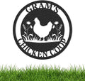 Personalized Chicken Coop Signs, Outdoor Chicken Coop Decor, Vintage Farmhouse Wall Decor, Custom Metal Name Sign for Farm Yard Garden Home, Gifts for Chicken Lovers Color10