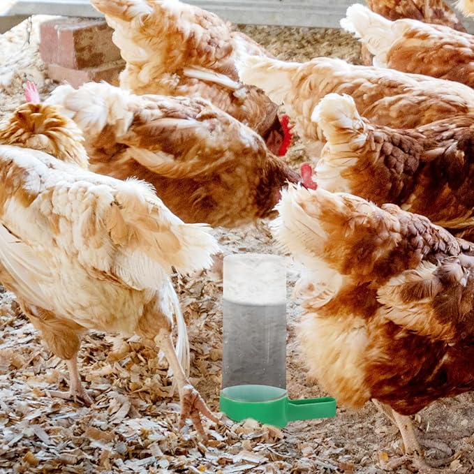 SUPVOX Automatic Poultry Feeder and Waterer for Chicks and Quail - Space-Saving Easy to Clean Plastic Feeder and Drinker 4.5 X 3.2 X 1.6 Inches