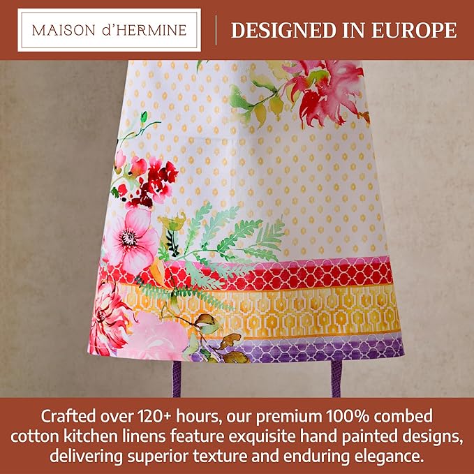 Maison d' Hermine 100% Cotton Apron for women with Pocket Kitchen Chef Apron for Men Cooking Easter Decorations