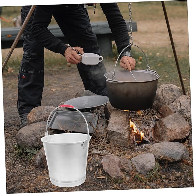 Mikinona Creative Aluminum Water Barrel Capacity Storage Bucket for Milk Ice and More Multipurpose Heavy-Duty Container for Beach Farm and Camping Use Portable and Easy to Clean