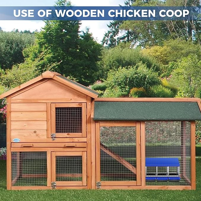 Chicken Nesting Box,Chicken Laying Boxes with 3 Compartment Metal Stainless Steel,Chickens Egg Laying Nest Boxes with Rollout Egg Collection,Chicken Brooder Box with Perch, Blue