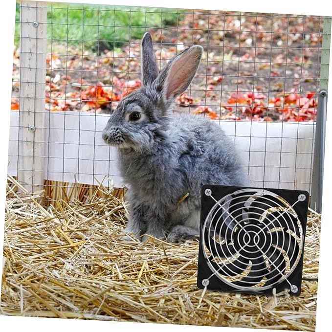 1set Solar Powered Chicken Coop Fan Small Exhaust Fan for Livestock Greenhouse High Efficiency Outdoor Cooling