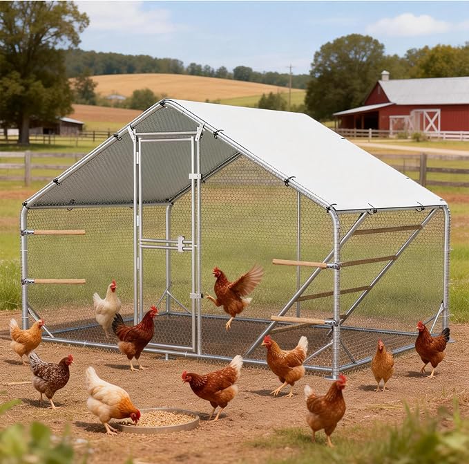 4pack Chicken Roosting Bars with Conectors, Adjustable & Replaceable Wood Bar (13" L)