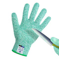 Cutting Gloves, Food Grade Level 5 Protection, Safety Kitchen Cut Gloves for Oyster Shucking, Fish Fillet Processing, Mandolin Slicing, Meat Cutting and Wood Carving. (Green-Small 1 Pairs)